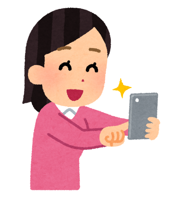 スマホ 動画を見る イラスト